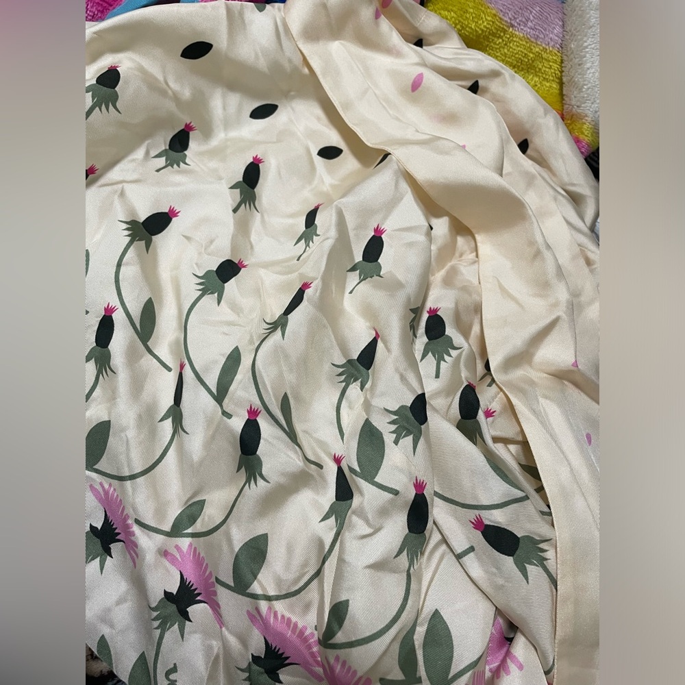 NWT VALENTINO GARAVANI Ecru floral Printed silk-twill mini dress. Medium (IT 40) - Picture 9 of 11